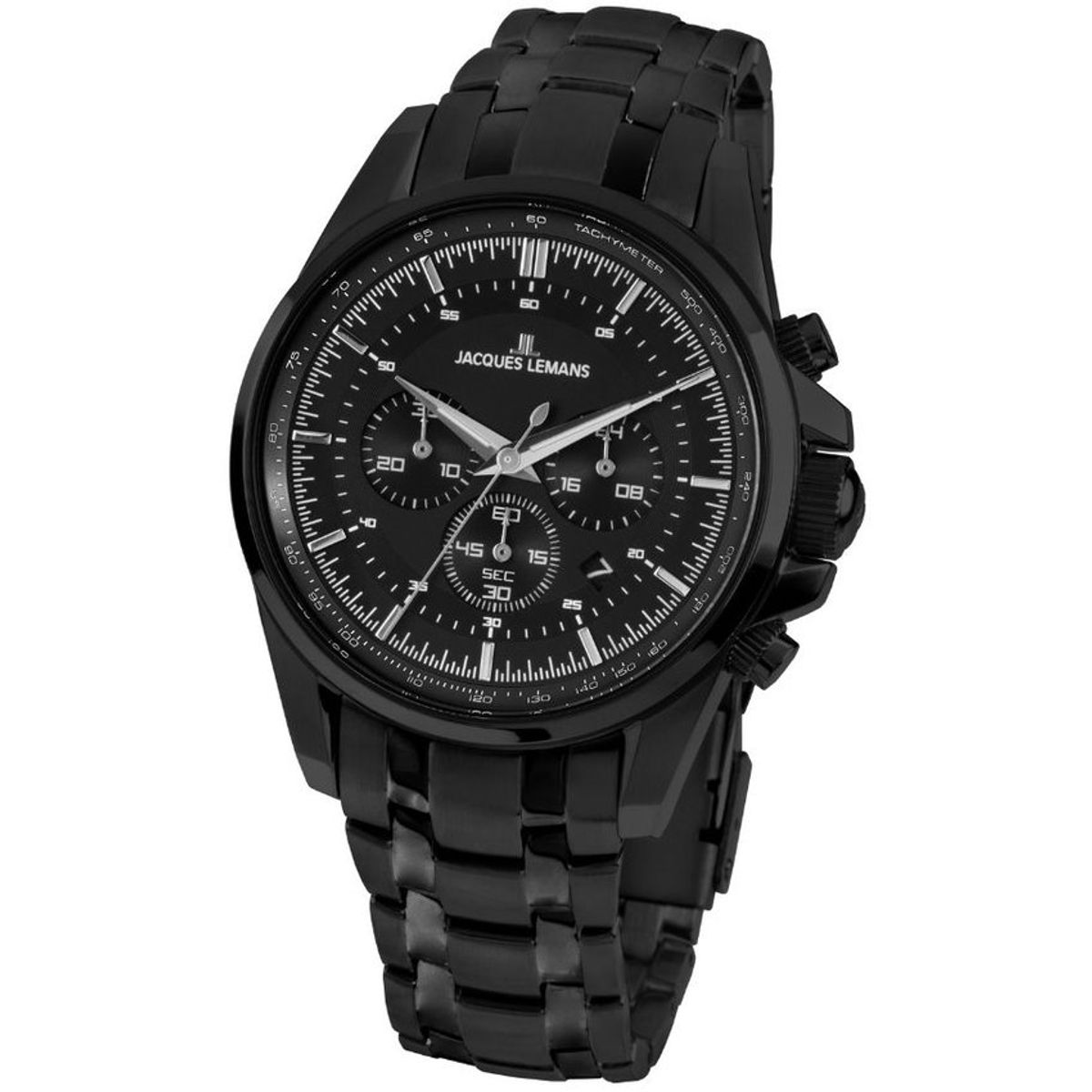 JACQUES LEMANS - Reloj Hombre Negro Jacques Lemans con 5 Complementos Premium