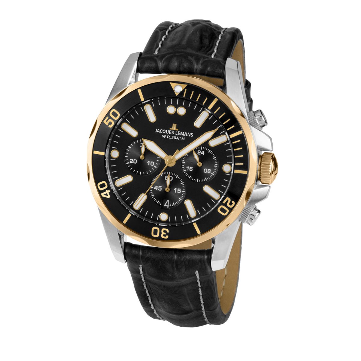 JACQUES LEMANS - Reloj hombre negro JL con 5 Complementos Premium