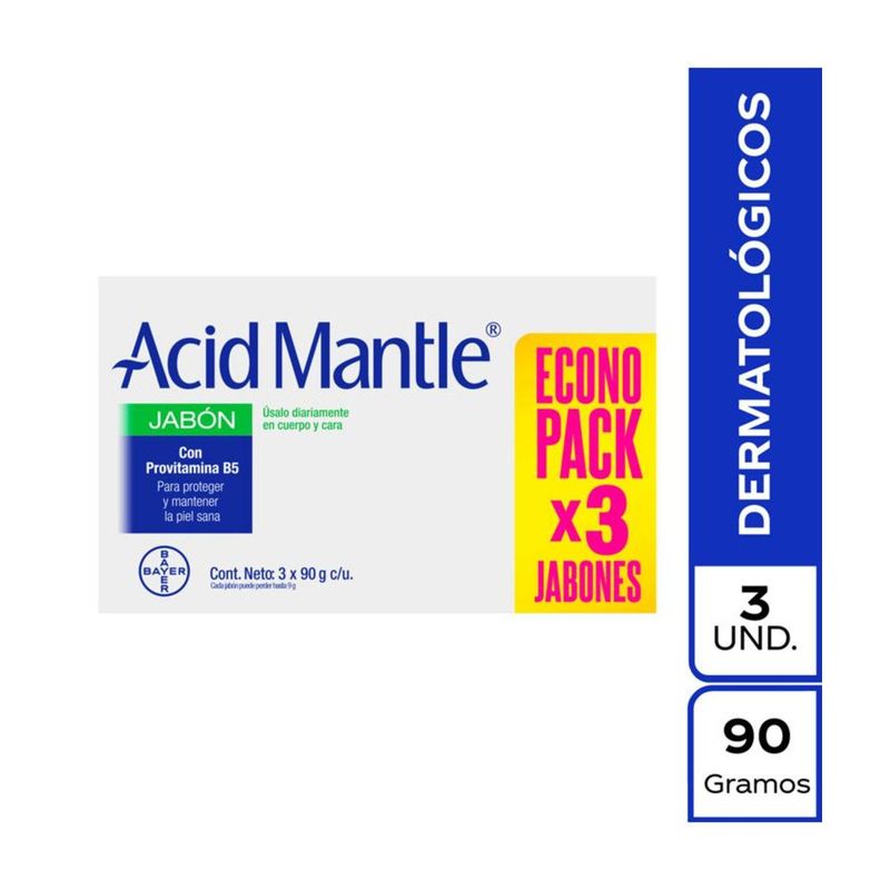 BAYER - Acid Mantle Jabón Corporal 3 x 90 Gr
