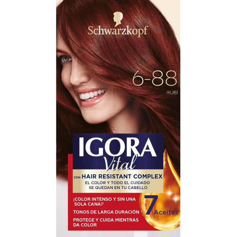 IGORA - Tinte Igora Vital Color Rubio Tubo 6-88