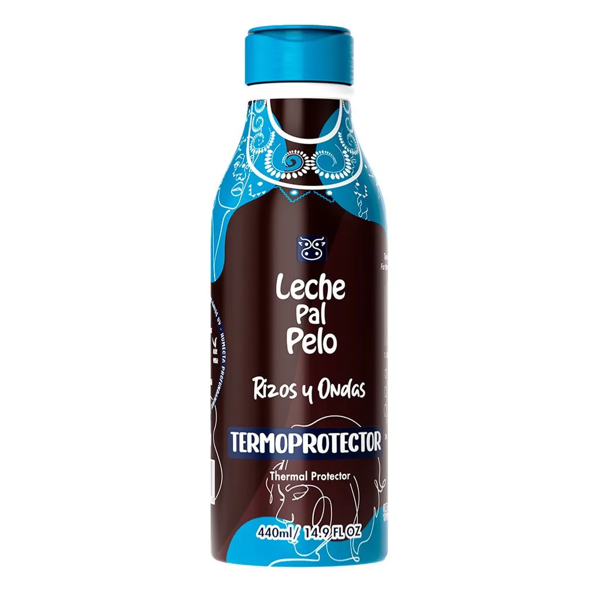 LECHE PAL PELO - Termoprotector Leche Pal Pelo Rizos y Ondas - 440 ml