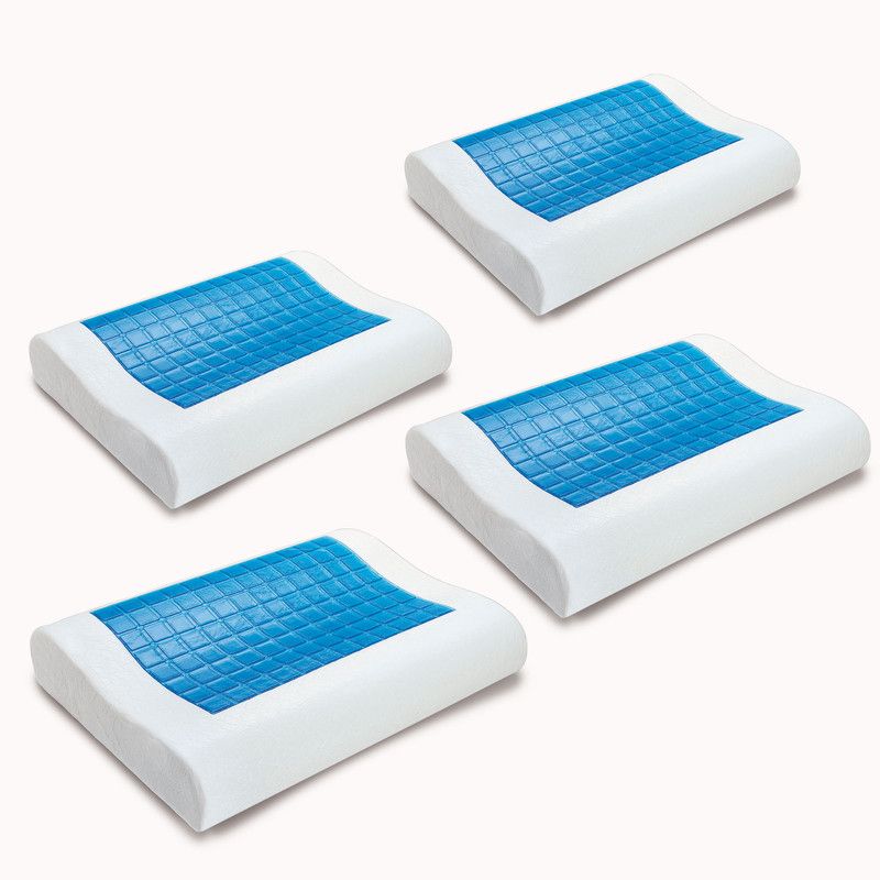 ENERGY PLUS - Combo: 4 Almohadas con gel refrescante ortopédica memoria Energy Plus