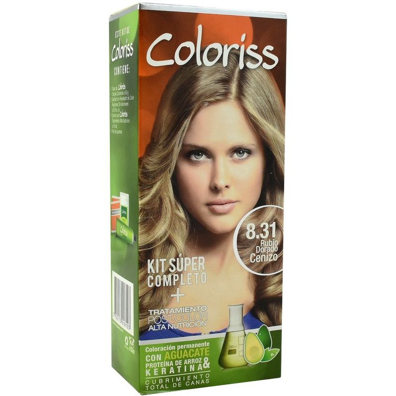COLORISS - Tinte Capilar Coloriss Rubio Dorado Cenizo 8.31