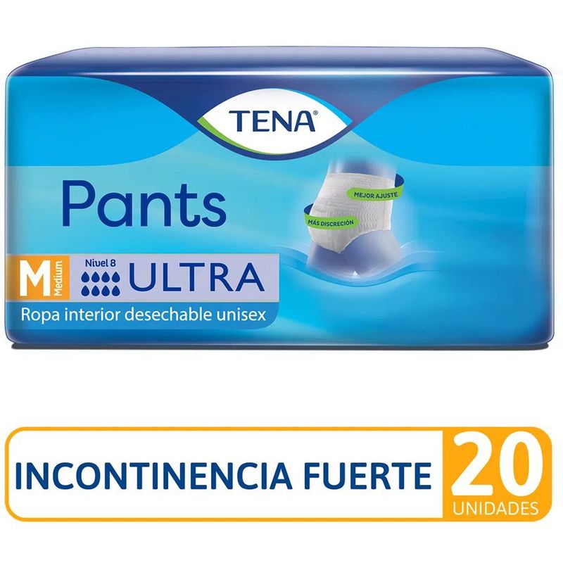 TENA - Panal Tena Pants Ultra Medium Bolsa 20 Unidades