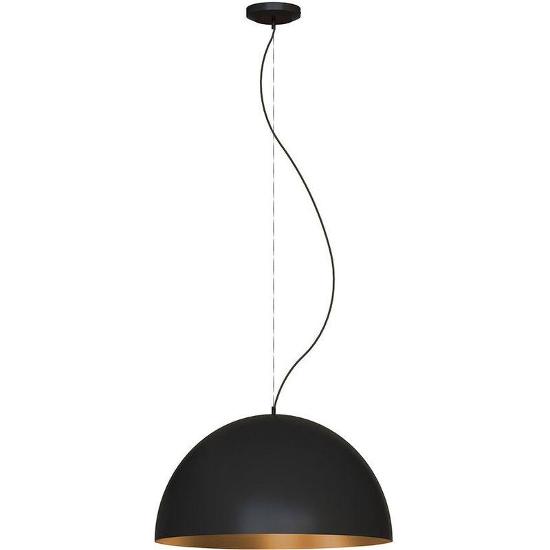 VIDA UTIL - Lámpara de techo gemma 3 negro externo + dorado ocre interno
