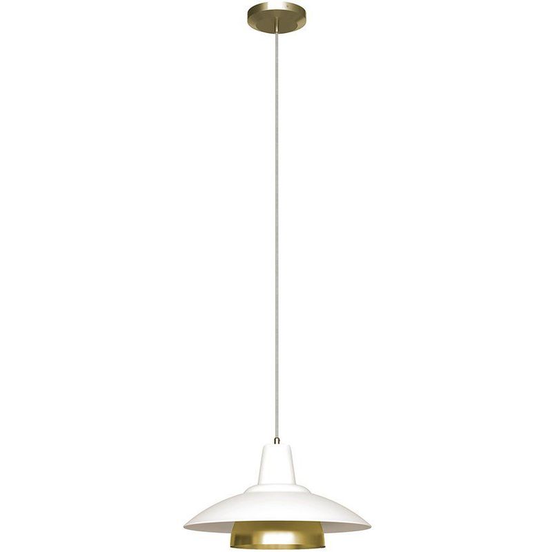 VIDA UTIL - Lámpara de techo ceti 3 blanco + accesorios dorado ocre