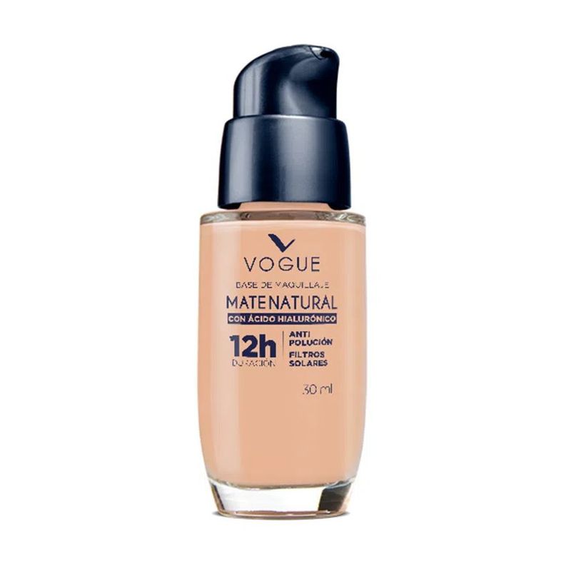 VOGUE - Base De Maquillaje Mate Natural Acido Hialuronico X 30 Ml