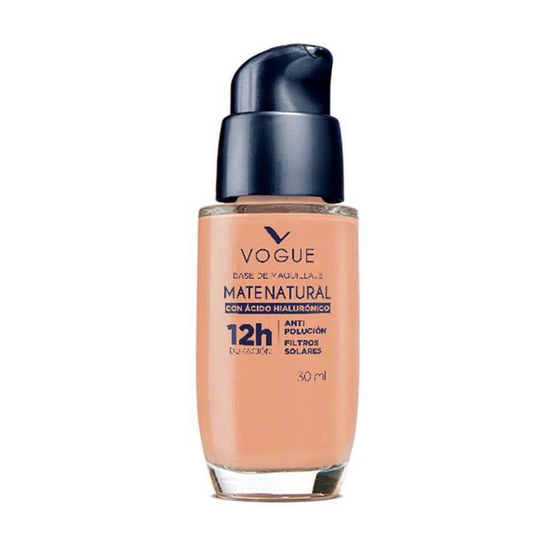 VOGUE - Base De Maquillaje Mate Natural Acido Hialuronico X 30 Ml