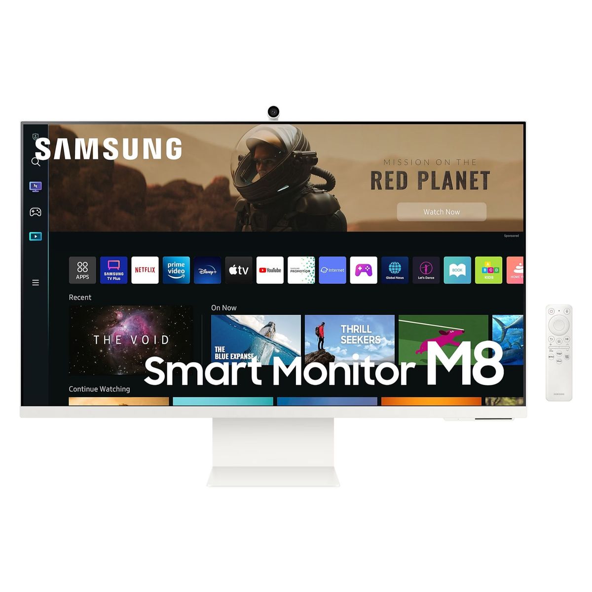 SAMSUNG - Samsung Smart Monitor M8 32 pulg 4K 4ms Streaming TV y Cámara SlimFit