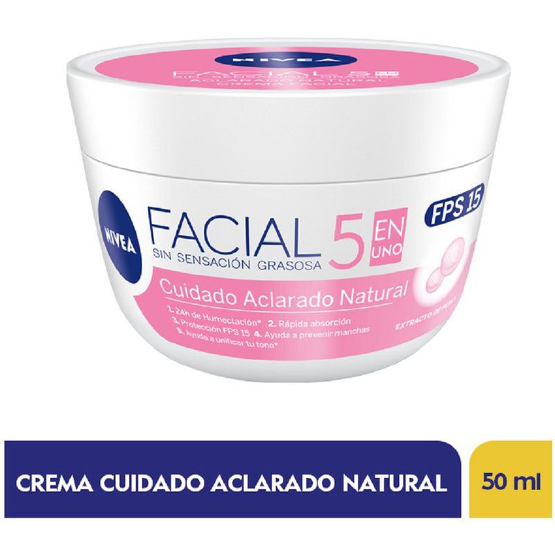 NIVEA - Nivea Crema Cuidado Aclarado Natural x 50 Ml