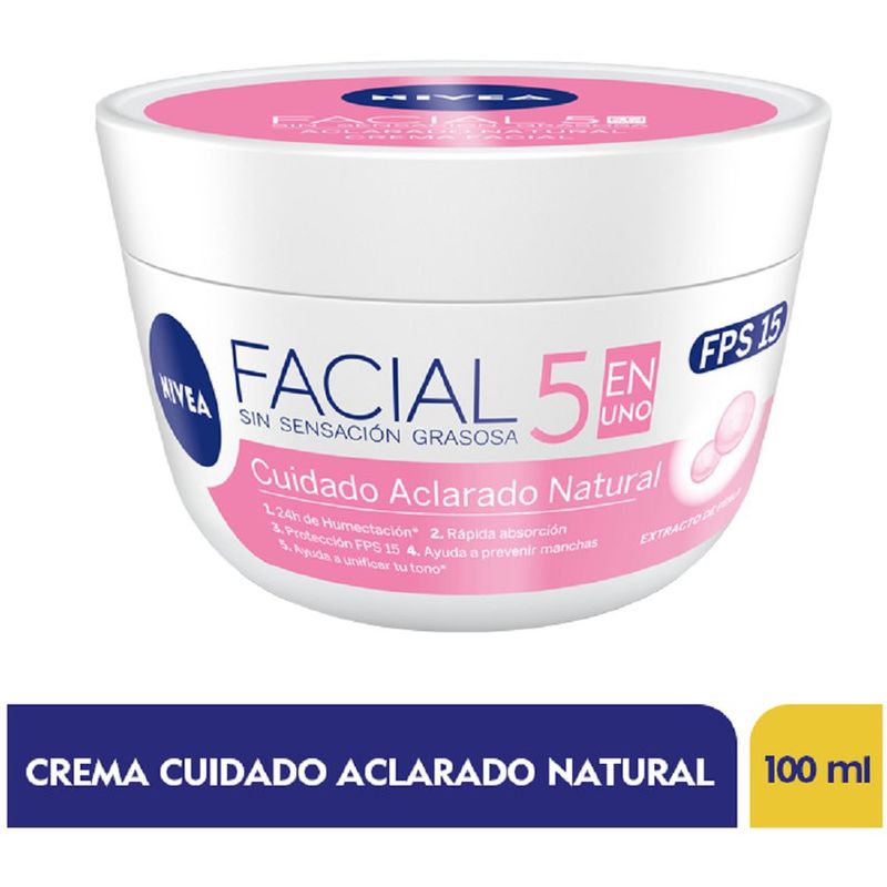 NIVEA - Nivea Crema Cuidado Aclarado Natural X 100 Ml