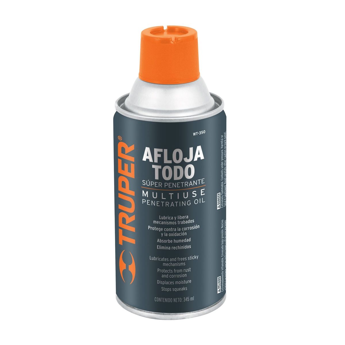 TRUPER - Aceite Aflojatodo De 345 Ml, Protege, Limpia Y Lubrica Truper
