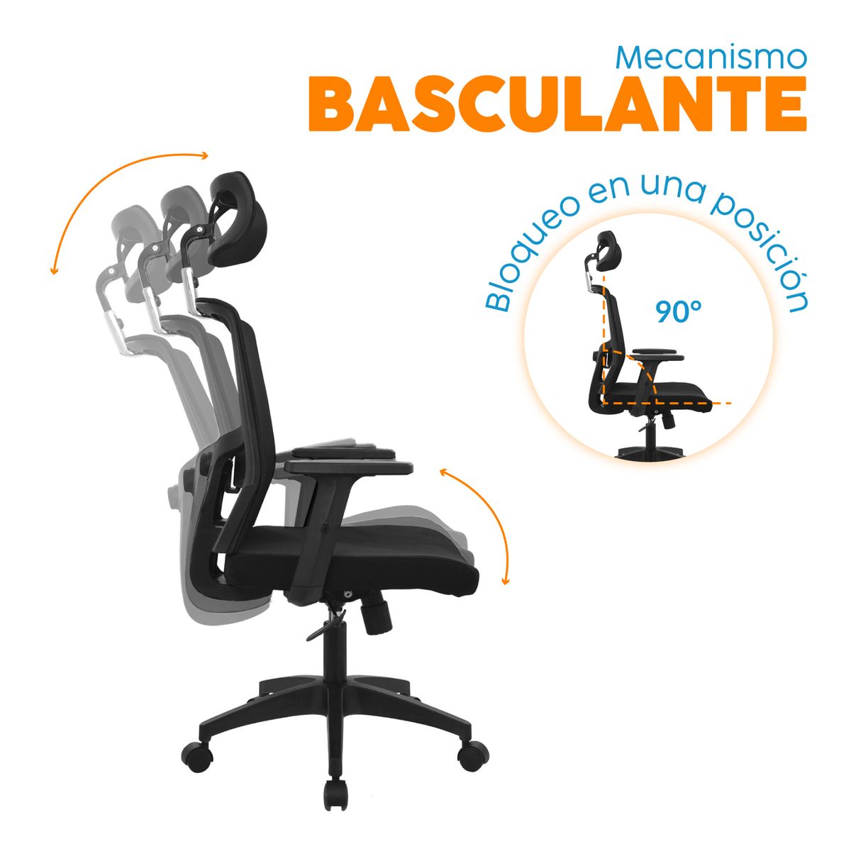 BONNO - Silla Giratoria Con Cabecero Delphi I