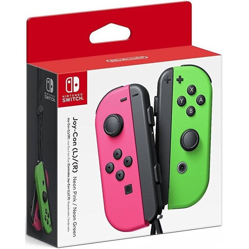 NINTENDO - Control Nintendo Switch Joy-con Rosa Verde L Y R