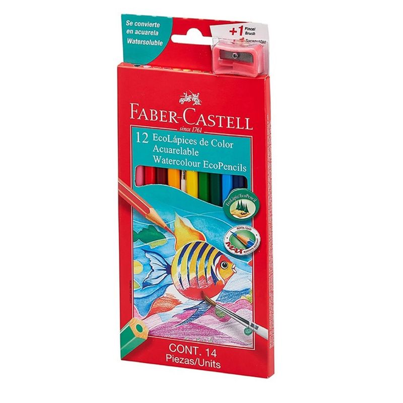 FABER CASTELL - Colores Acuareables X 12 Faber Castell