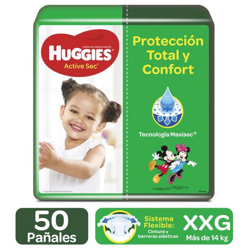 HUGGIES - Pañales Huggies Active Sec Etapa 5/Xxg X 50 Und