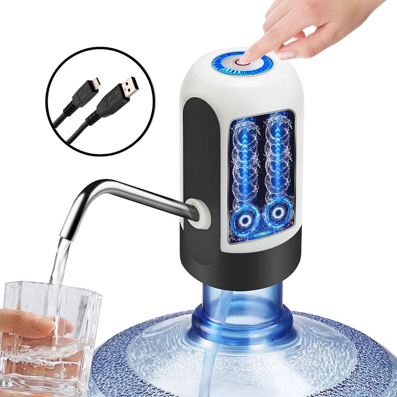 GENERICO - Dispensador De Agua Eléctrico Recargable USB Bomba Válvula Universal