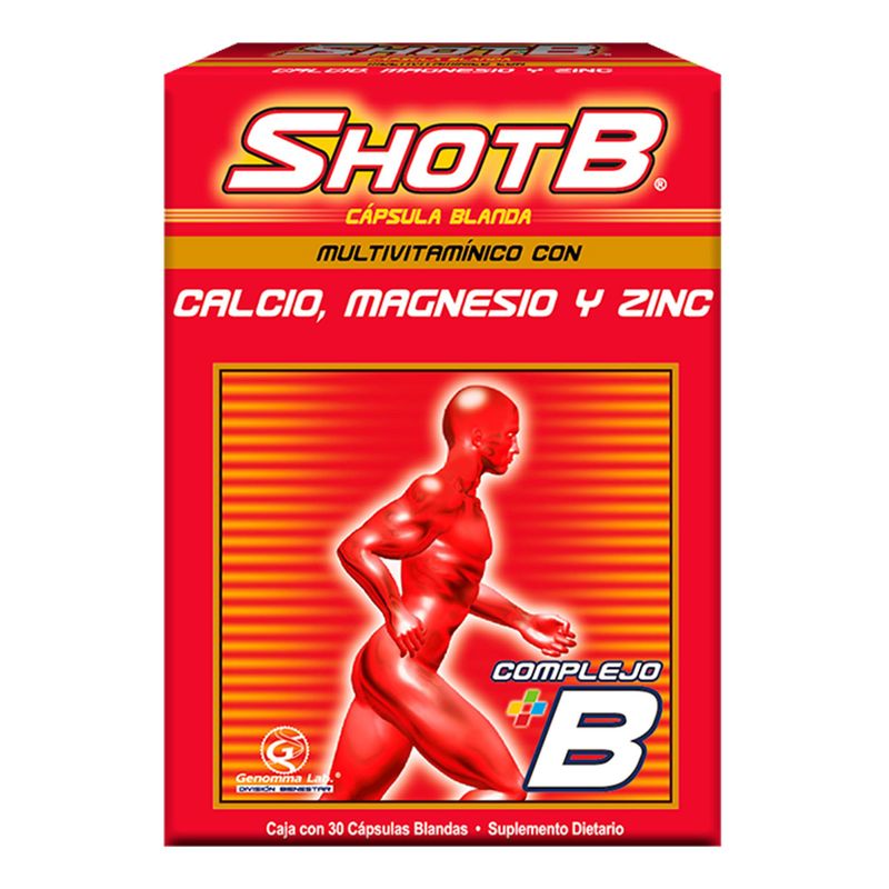 GENOMMA LAB - Shot B Suplemento Multivitaminico X 30 Cápsulas