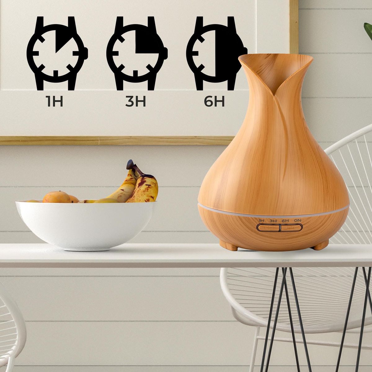 ENERGY PLUS - Humidificador difusor de aromas eléctrico aromaterapia 500 ml