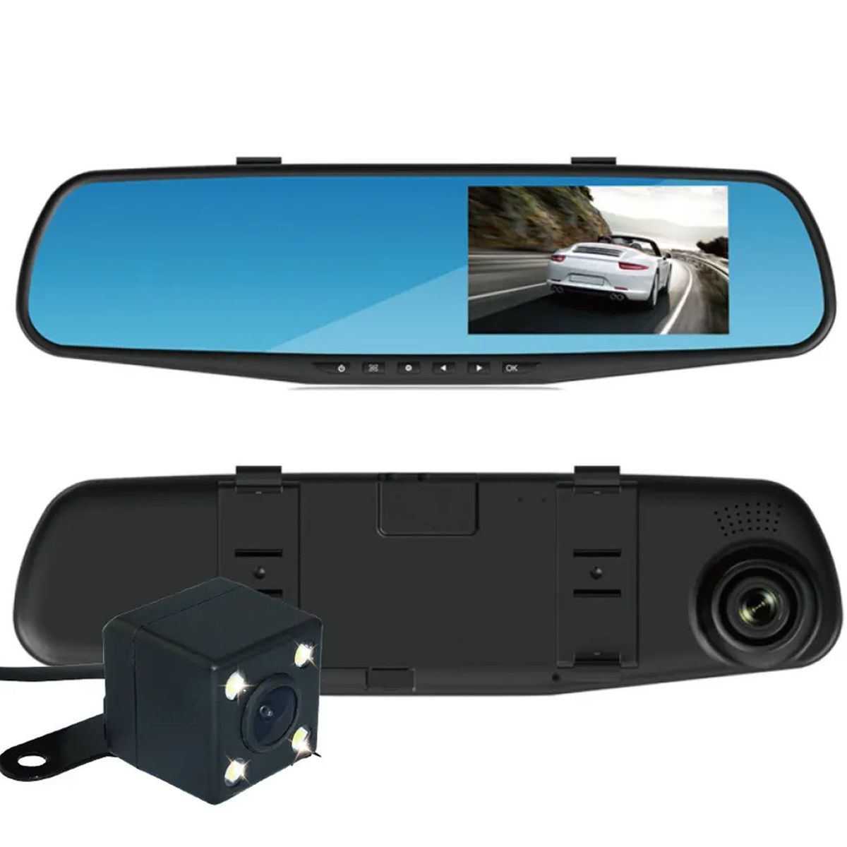 ONE PIXEL - Camara Vehiculo Espejo Dvr Con Retrovisor ONE PIXEL