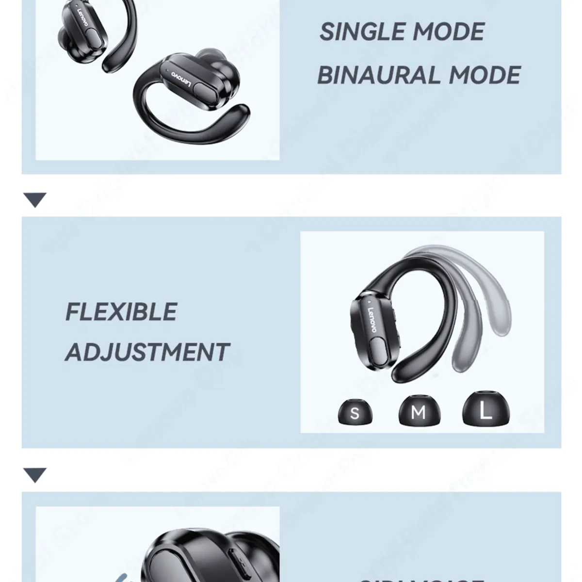 LENOVO - Audífonos Deportivos Lenovo XT80 Bluetooth 5.3 - Impermeables - Alta Batería - Micrófono HD