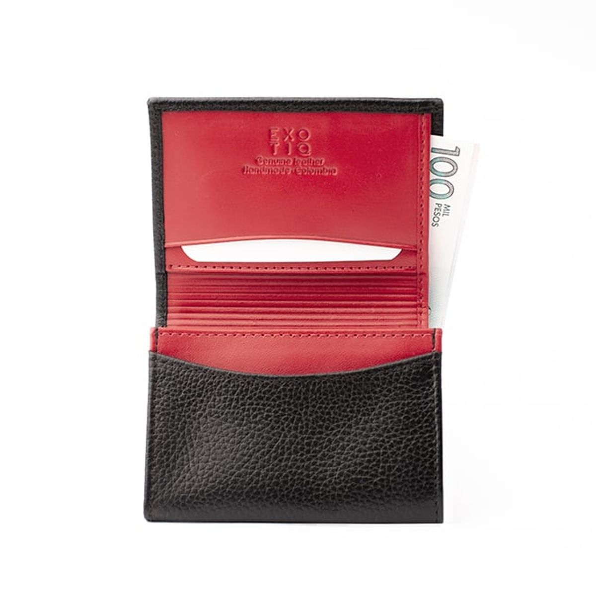 EXOTIQ - Billetera small Reverse NegroRojo Xo by belucci