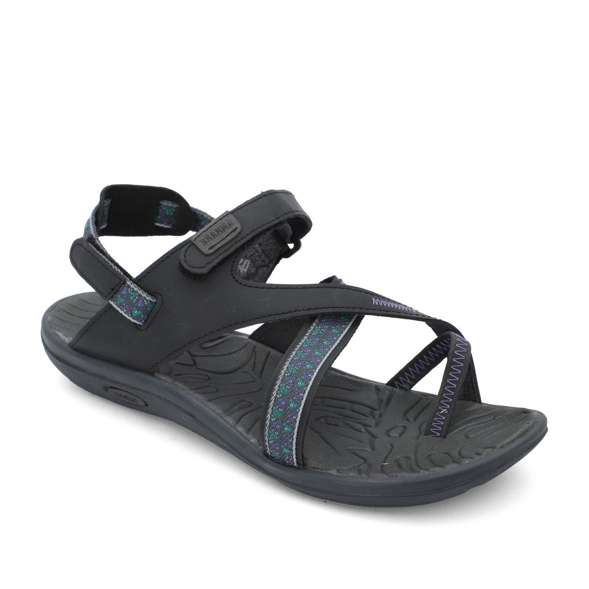 BRAHMA - Sandalia Cuero Textil Brahma Mujer Gris Ro2861-Gli