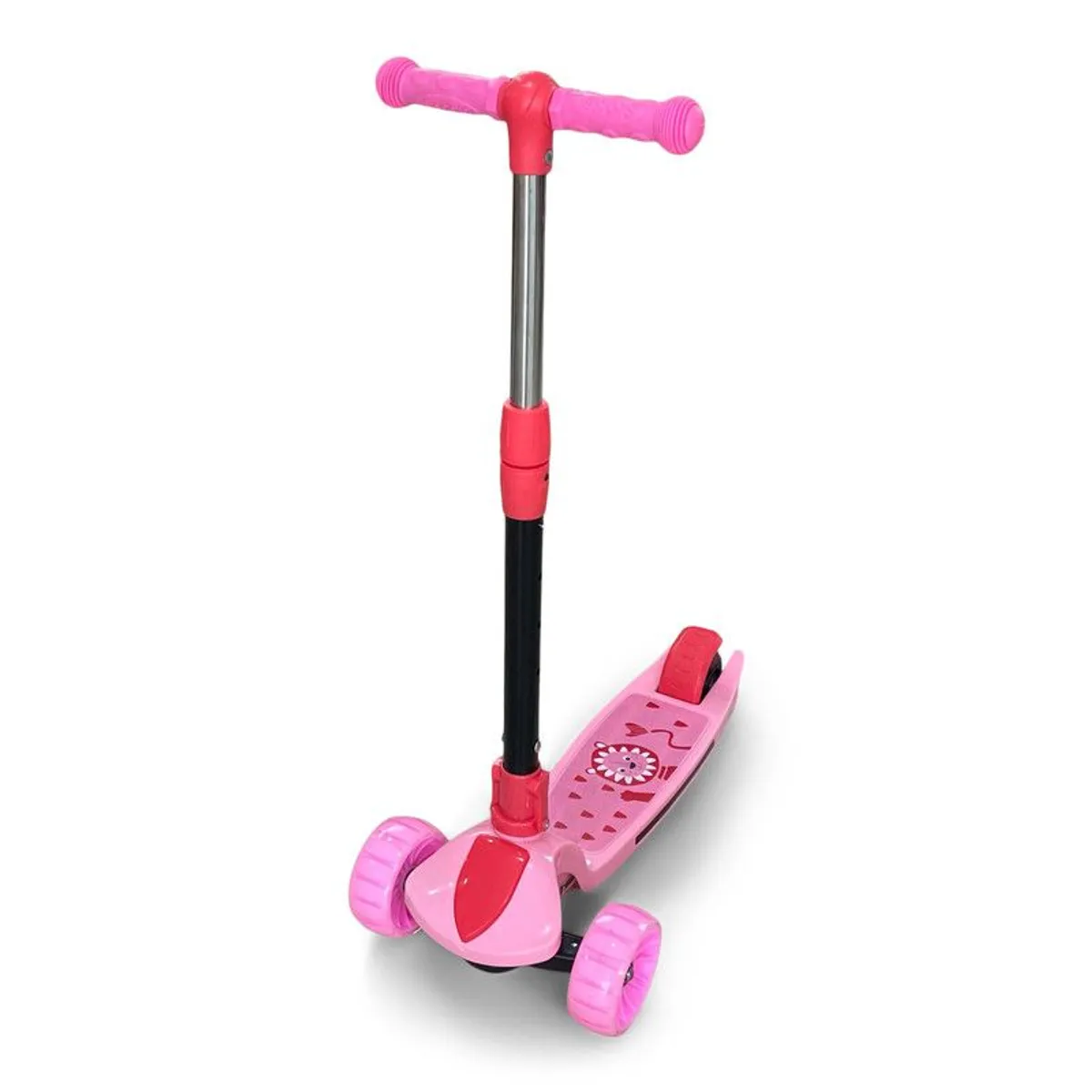 HOMESALE - Patineta Scooter Juguete Dirección Freno Luces LED Rosada