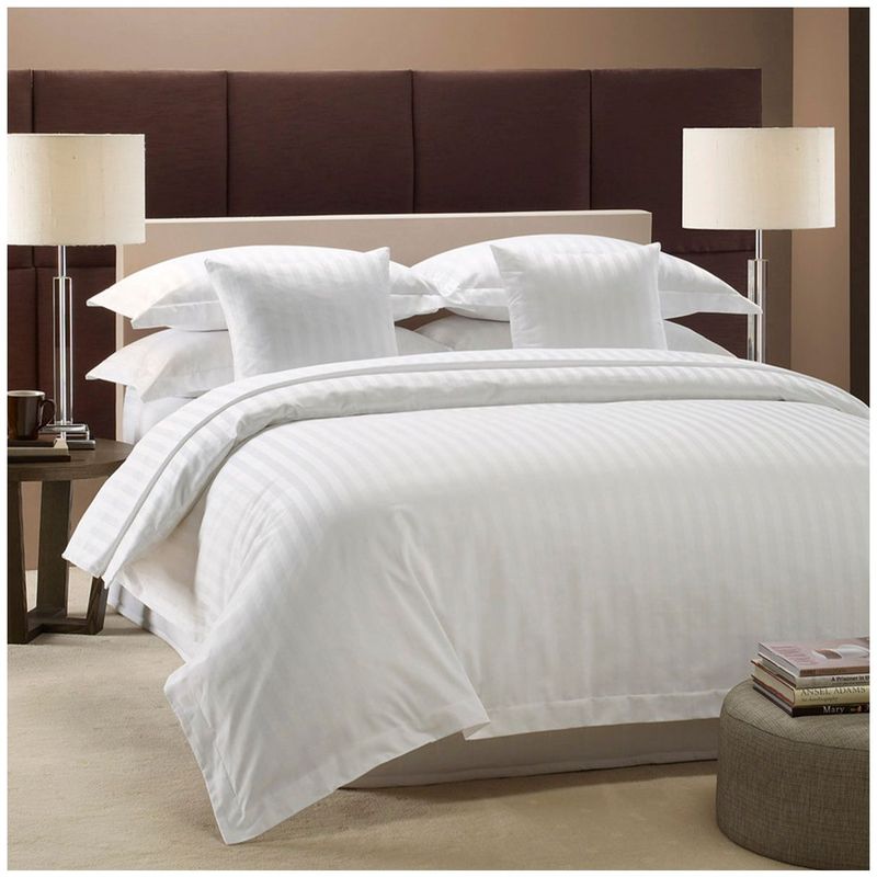 HAPPY BEAR - Funda Duvet Doble Microfibra Blanco Lineas