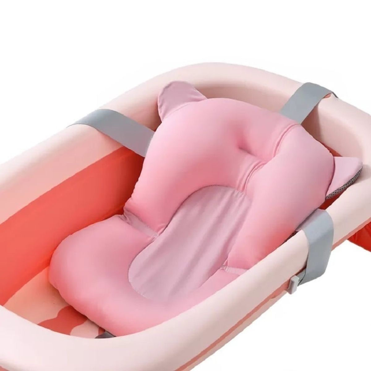 INDUHOGAR - Bañera tina para bebe grande plegable mas cojin induhogar