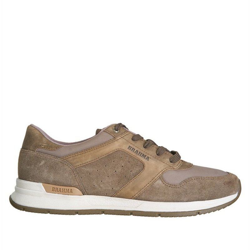 BRAHMA - Zapato Cuero Textil Brahma Hombre Taupe Kj3185-Tau