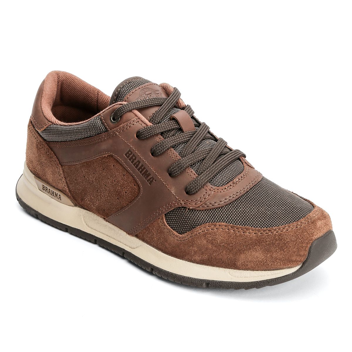 BRAHMA - Zapato Cuero Textil Brahma Hombre Marron Kj3185-Mao