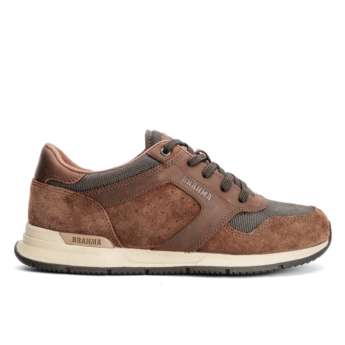 BRAHMA - Zapato Cuero Textil Brahma Hombre Marron Kj3185-Mao