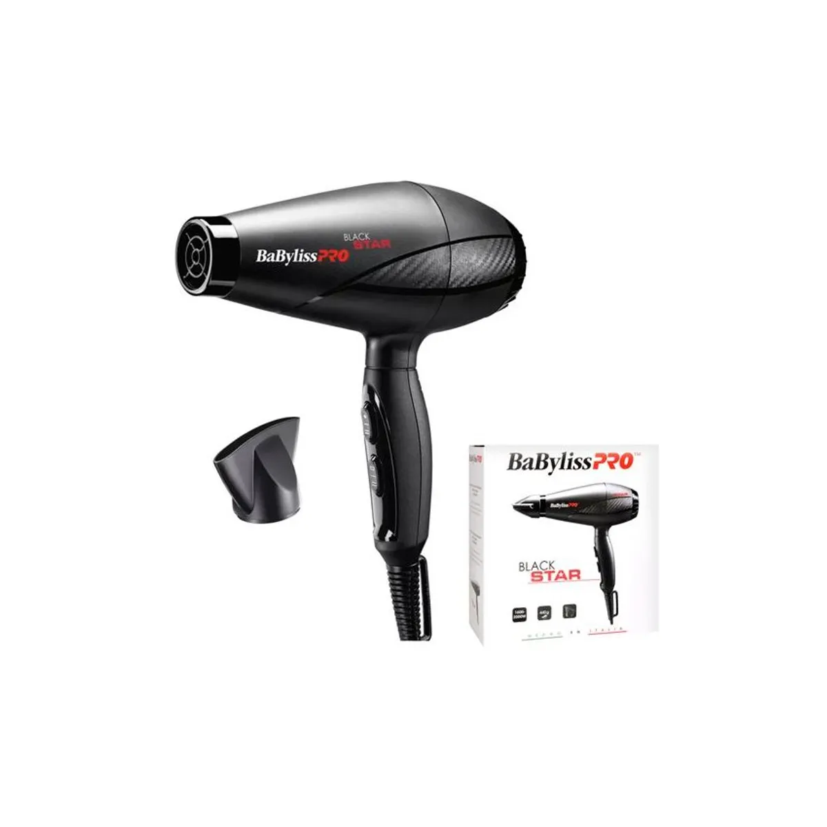 BABYLISS - Secador Profesional Babyliss Black Star  2000W