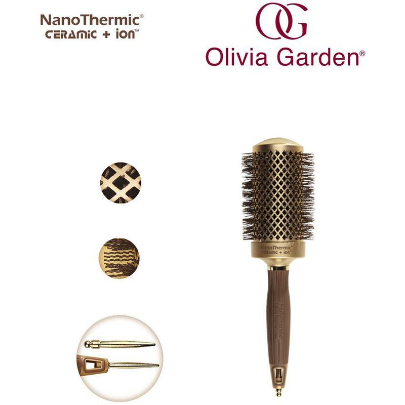 OLIVIA GARDEN - Cepillo Termico Olivia Garden Antibacterial Gold 2 ⅛"