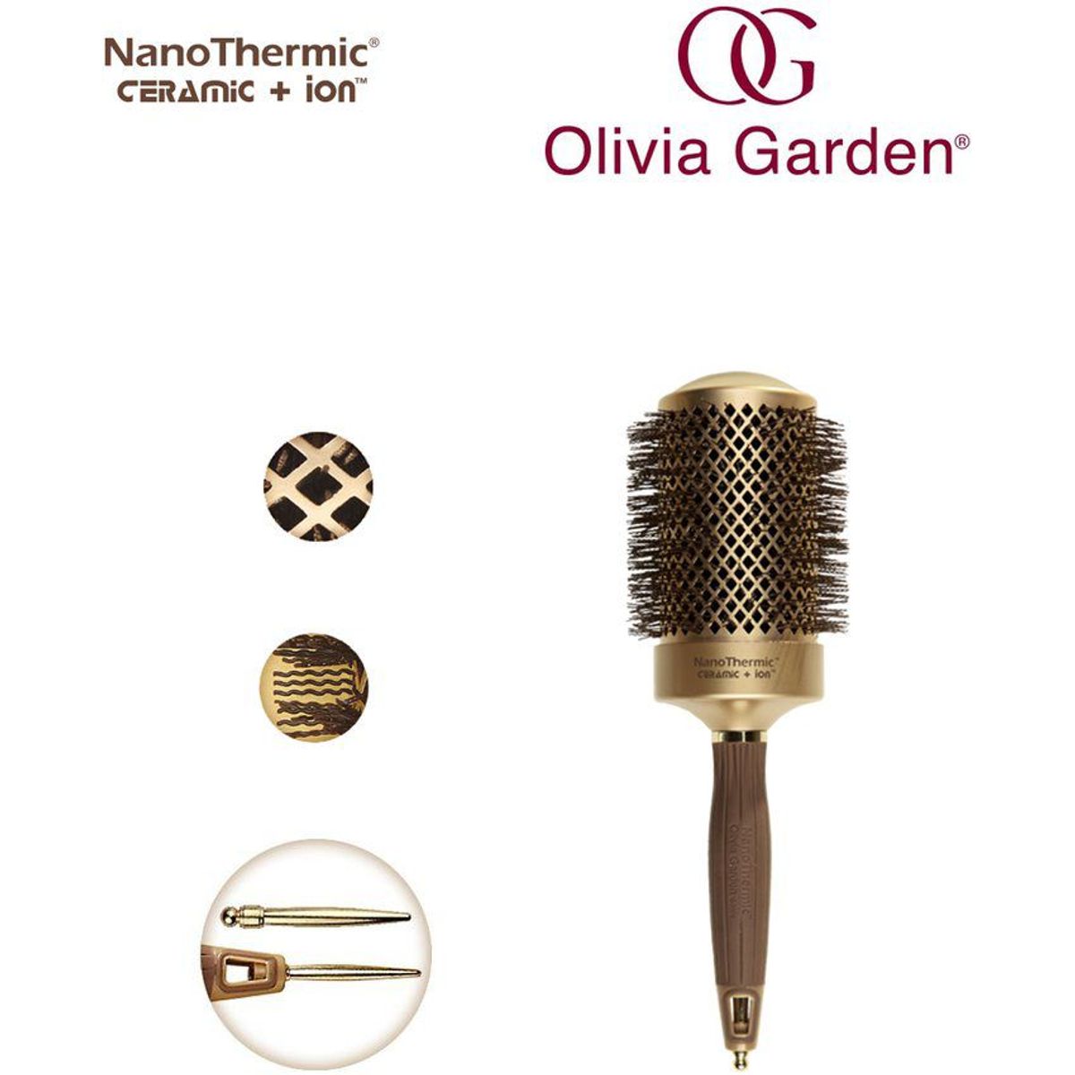 OLIVIA GARDEN - Cepillo Termico Olivia Garden Nano Thermic Ceramic Ionic Nt- 64