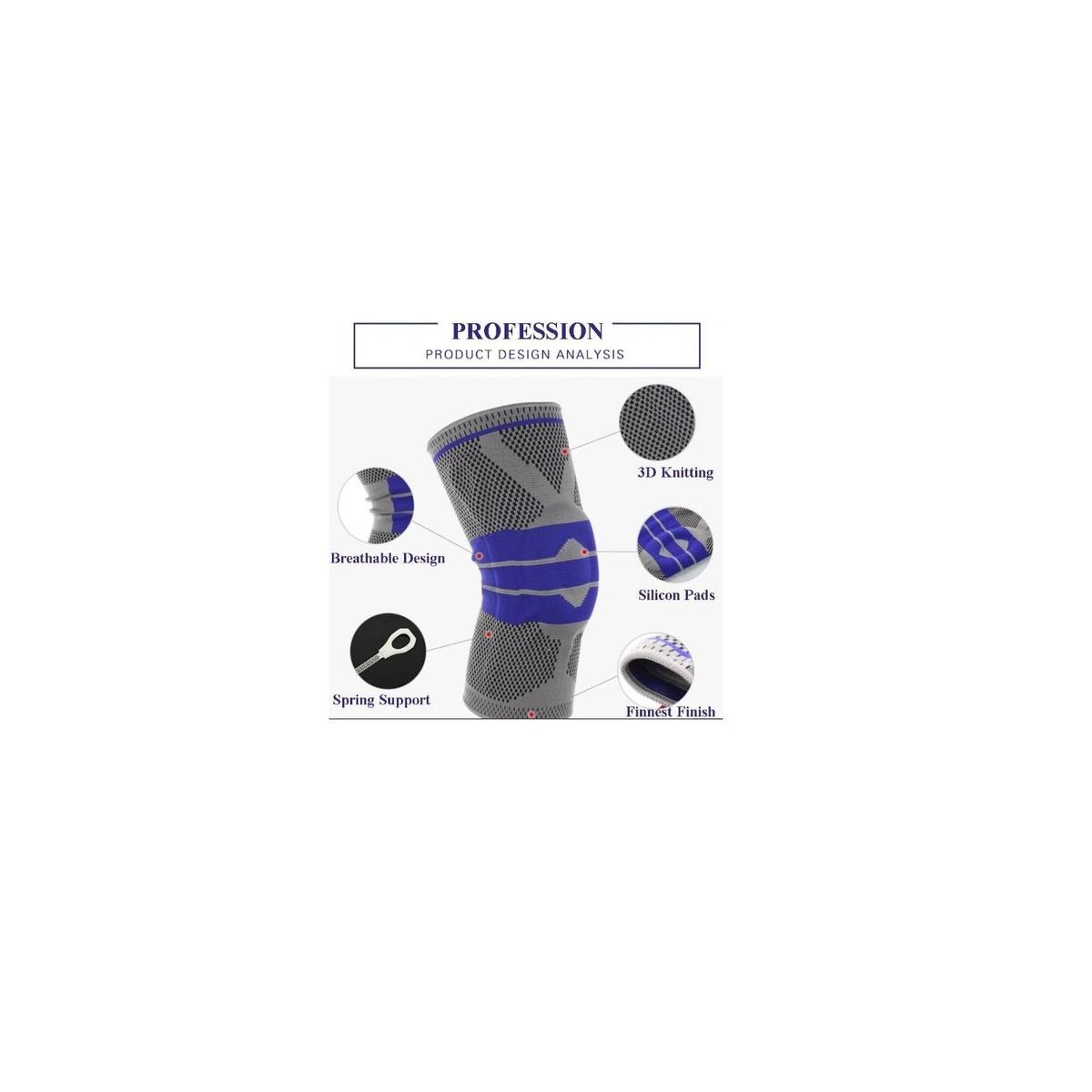 GENERICO - Rodillera con soporte para rodilla con almohadilla