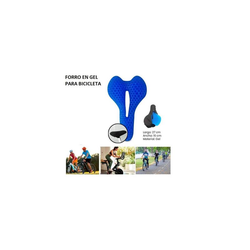 GENERICO - Cojín en gel para sillín de bicicleta con forro