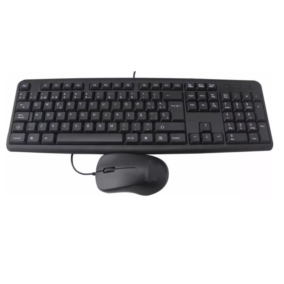 GENERICO - Combo teclado mouse con cable  usb español