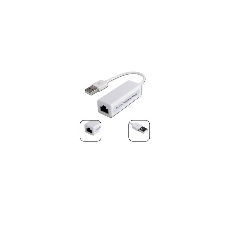 GENERICO - Adaptador convertidor tarjeta red usb a lan rj45