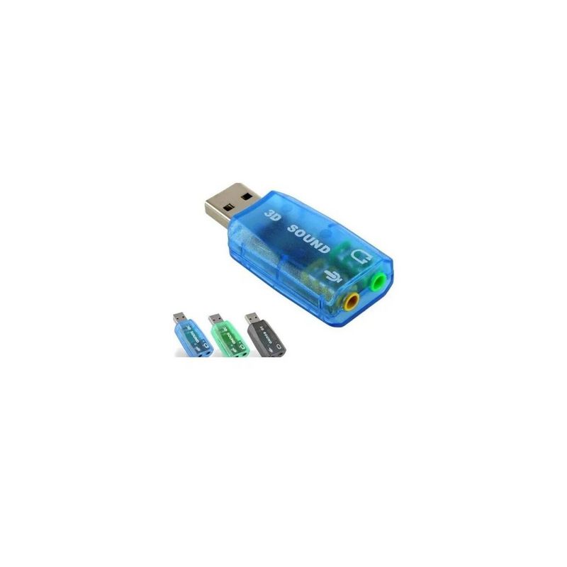 GENERICO - Tarjeta de sonido usb 51 audifonos y microfono