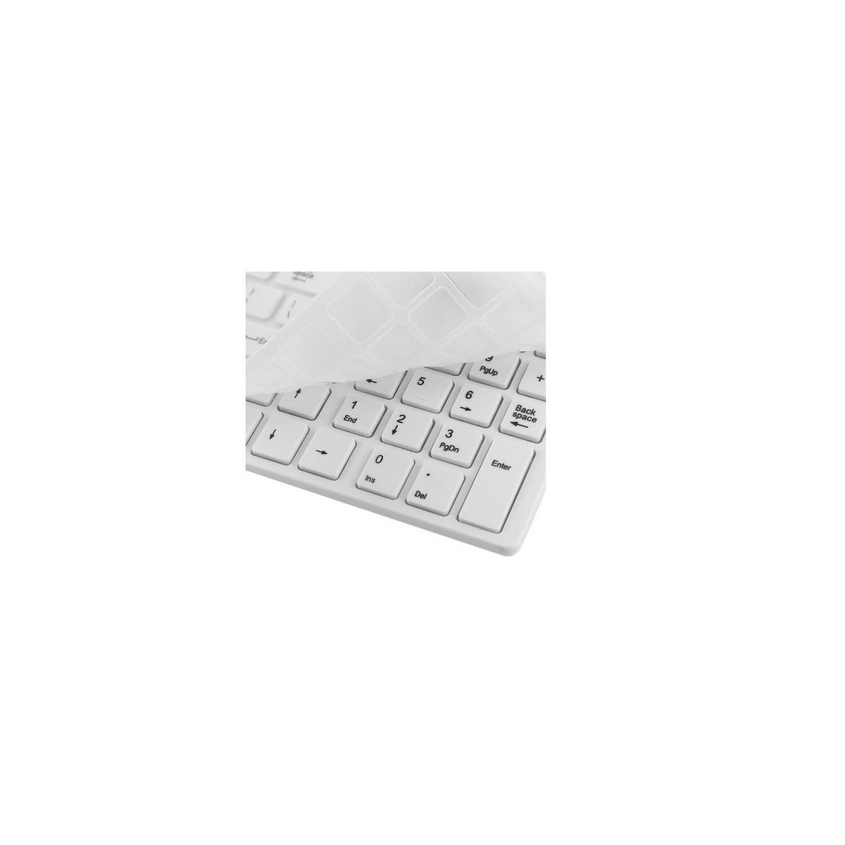 GENERICO - Teclado y mouse combo inalambricos slim blanco