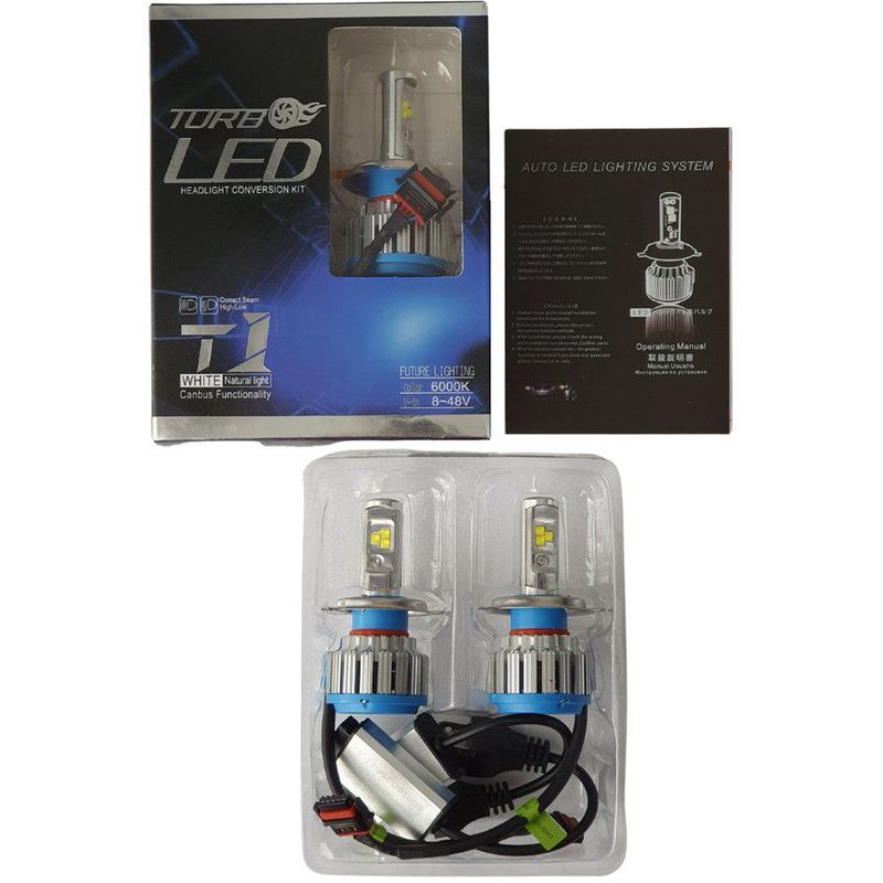 GENERICO - Luces turbo led H4 de alta intensidad 40 w (2 bombillos)