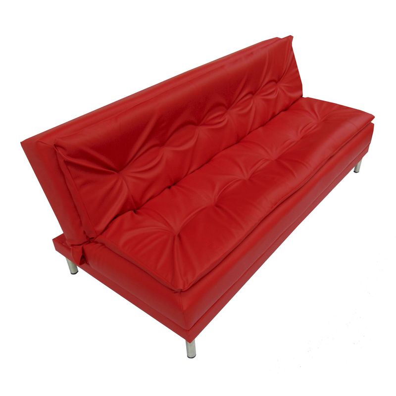 SOFA MARKET - Sofa Cama Note Clic Clac Ecocuero Rojo