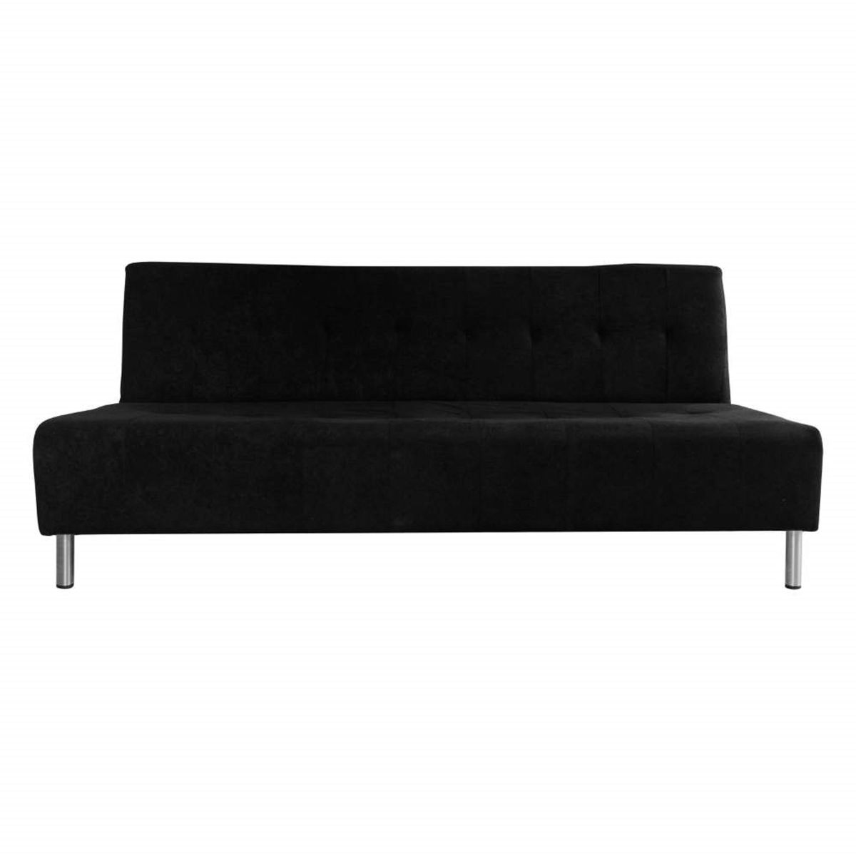 SOFA MARKET - Sofa Cama Master 3 Puestos Tela Negro