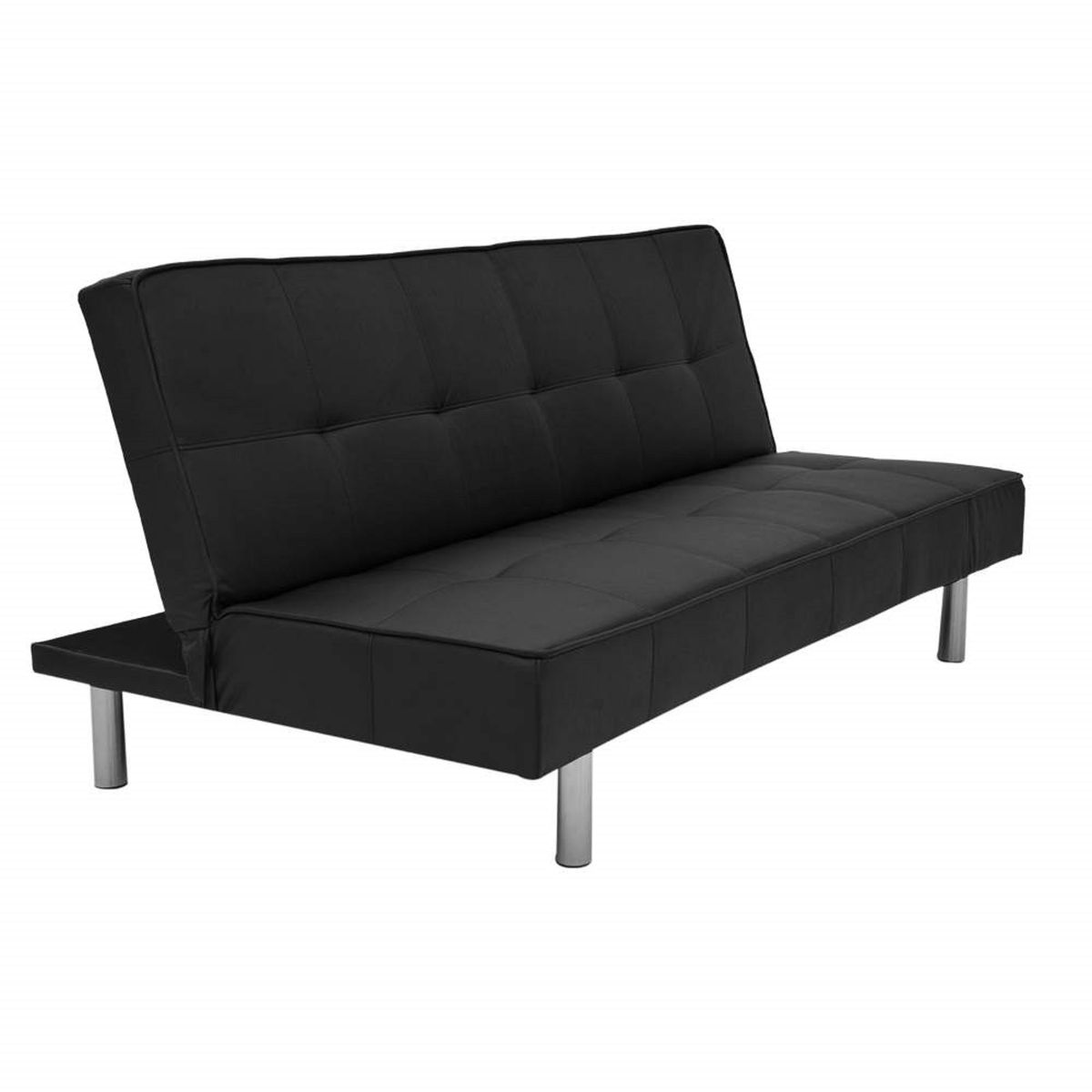 SOFA MARKET - Sofa Cama Ava 3 Puestos Ecocuero Negro