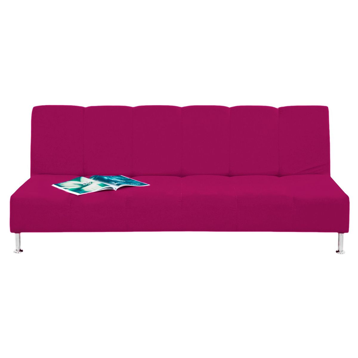 SOFA MARKET - Sofa Cama Royal 3 Puestos Tela Fucsia