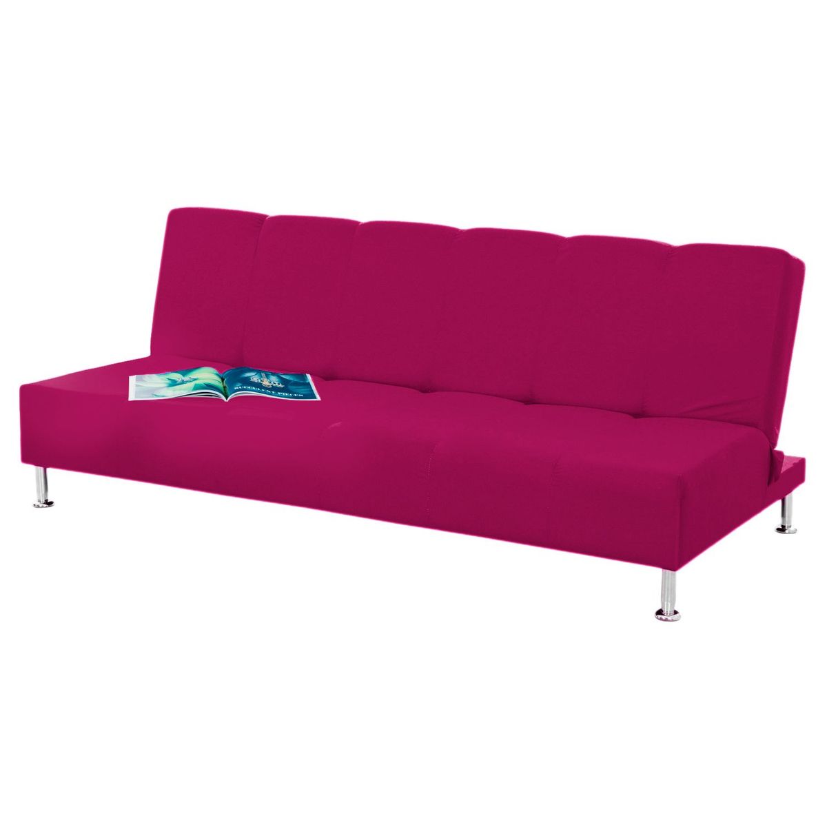 SOFA MARKET - Sofa Cama Royal 3 Puestos Tela Fucsia