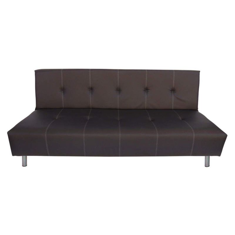 SOFA MARKET - Sofa Cama Zoe 3 Puestos Ecocuero Cafe