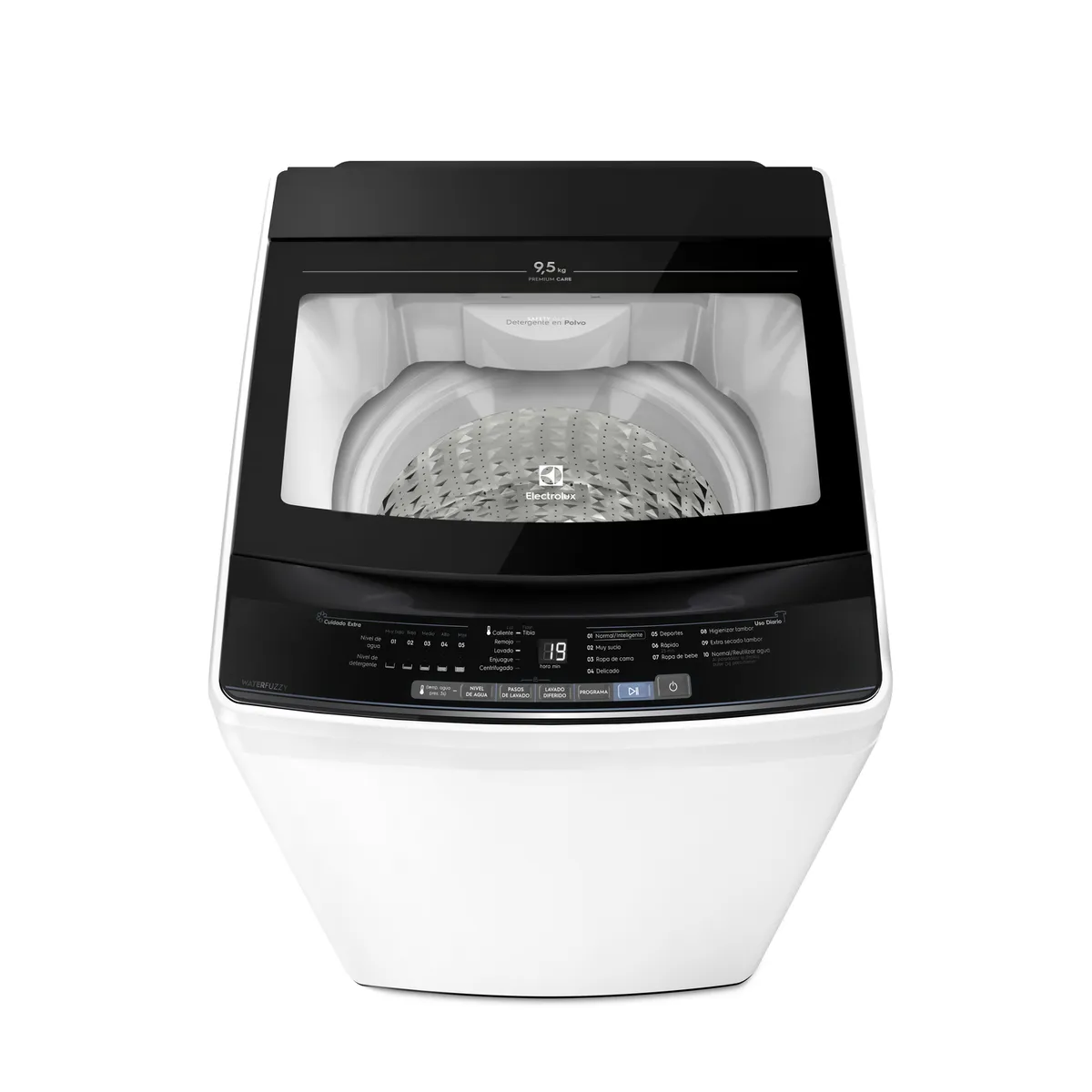ELECTROLUX - Lavadora Electrolux Carga Superior 9, 5 Kg Panel Digital Premium Care Blanca EWIW95F6USVW